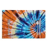 Blue And Orange Tie Dye Print Placemat