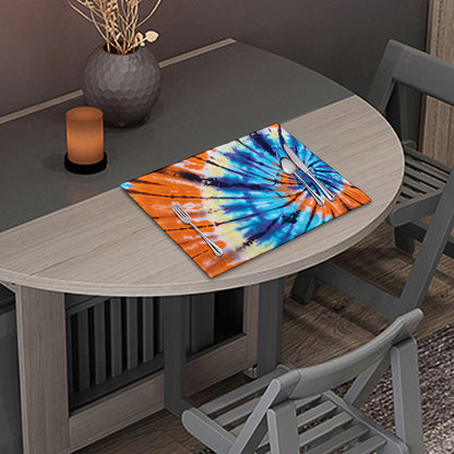 Blue And Orange Tie Dye Print Placemat