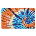 Blue And Orange Tie Dye Print Polyester Doormat