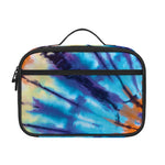 Blue And Orange Tie Dye Print Portable Lunch Bag
