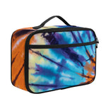 Blue And Orange Tie Dye Print Portable Lunch Bag