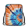 Blue And Orange Tie Dye Print Rectangular Crossbody Bag