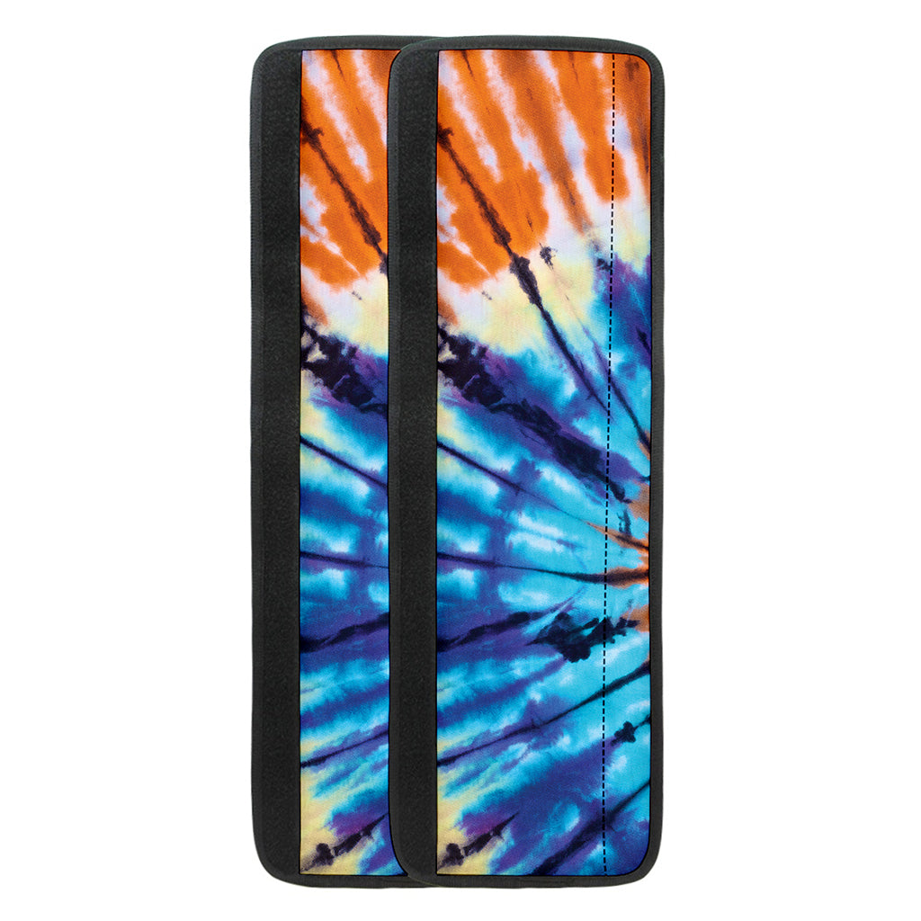 Blue And Orange Tie Dye Print Refrigerator Handle Covers