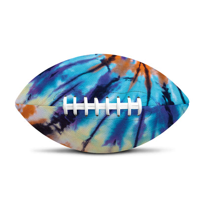Blue And Orange Tie Dye Print Rugby Ball