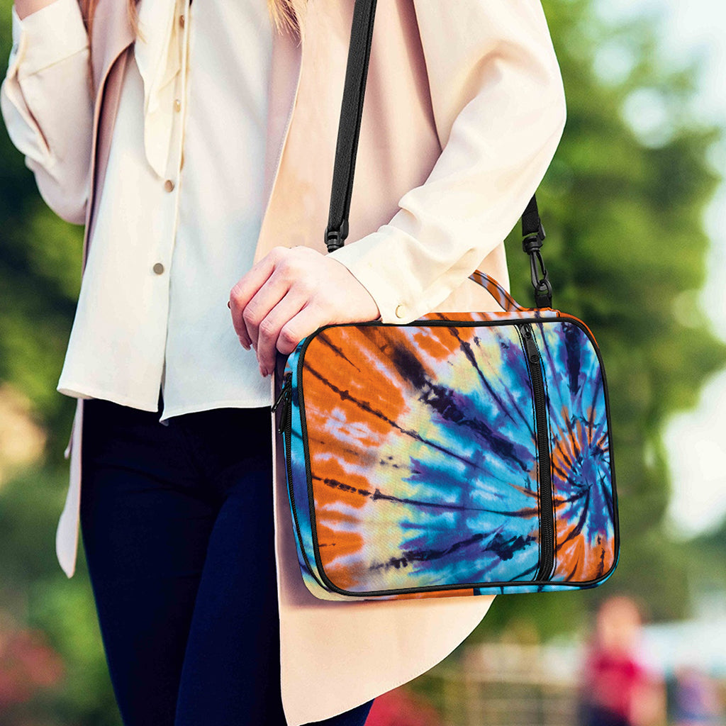 Blue And Orange Tie Dye Print Shoulder Strap Bible Bag