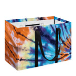 Blue And Orange Tie Dye Print Utility Tote Bag