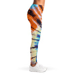 Blue And Orange Tie Dye Print Women's Leggings