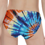 Blue And Orange Tie Dye Print Women's Panties