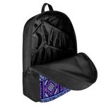 Blue And Pink Aztec Pattern Print 17 Inch Backpack