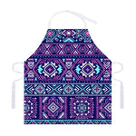 Blue And Pink Aztec Pattern Print Adjustable Apron