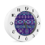 Blue And Pink Aztec Pattern Print Alarm Clock