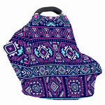 Blue And Pink Aztec Pattern Print Baby Seat Cover