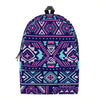 Blue And Pink Aztec Pattern Print Backpack