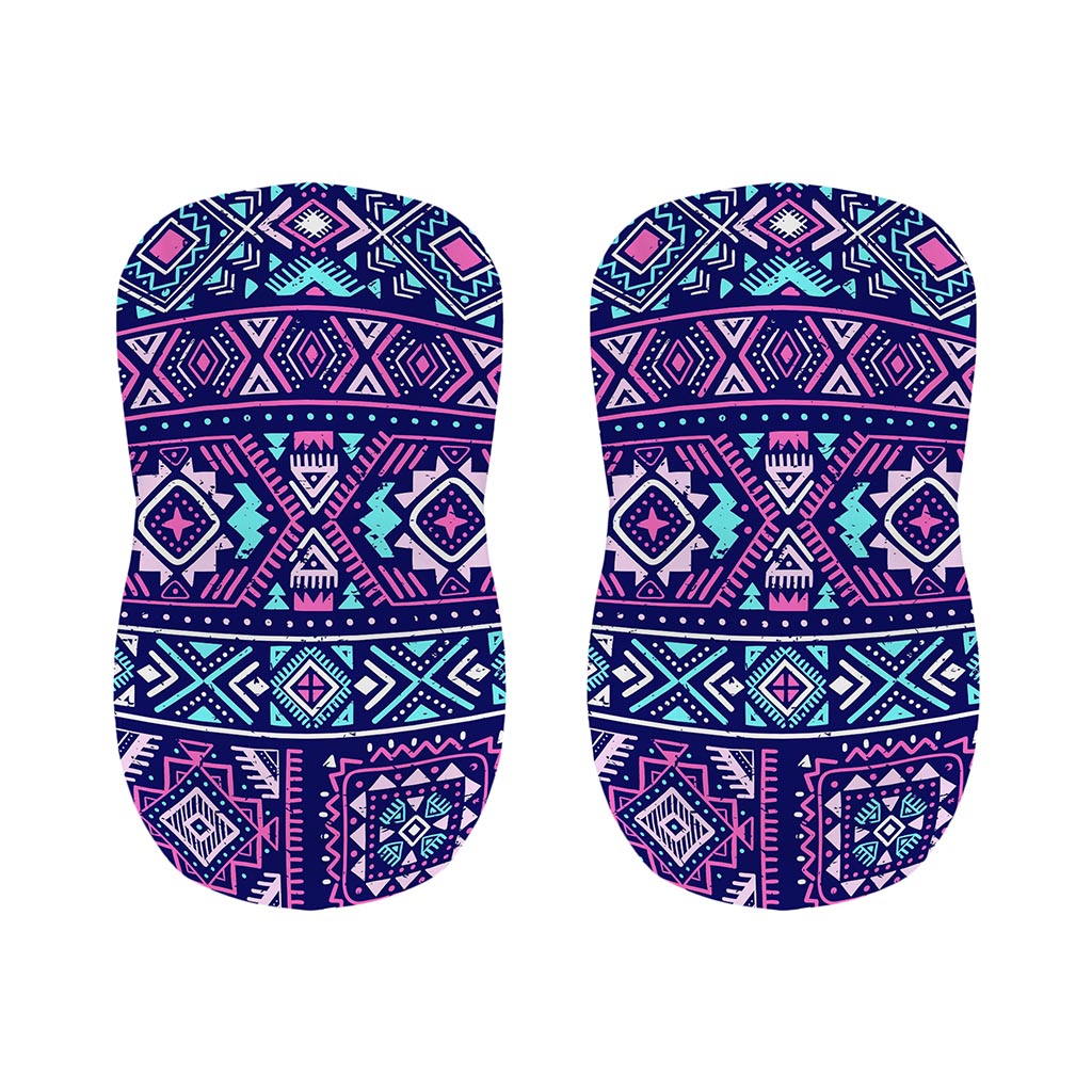 Blue And Pink Aztec Pattern Print Bar Stool Covers