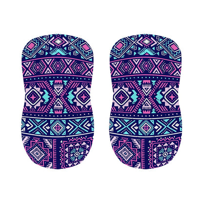 Blue And Pink Aztec Pattern Print Bar Stool Covers