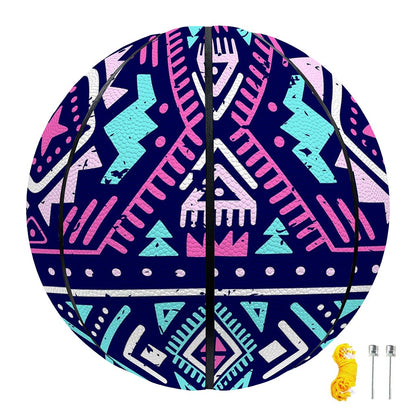 Blue And Pink Aztec Pattern Print Basketball