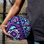Blue And Pink Aztec Pattern Print Basketball