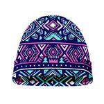 Blue And Pink Aztec Pattern Print Beanie