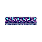 Blue And Pink Aztec Pattern Print Bed Runner