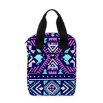 Blue And Pink Aztec Pattern Print Bible Tote Bag