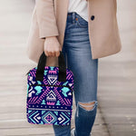 Blue And Pink Aztec Pattern Print Bible Tote Bag