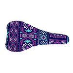 Blue And Pink Aztec Pattern Print Bicycle Seat Cover