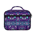 Blue And Pink Aztec Pattern Print Briefcase Bible Bag