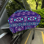 Blue And Pink Aztec Pattern Print Car Side Mirror Covers
