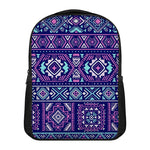 Blue And Pink Aztec Pattern Print Casual Backpack