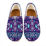 Blue And Pink Aztec Pattern Print Casual Shoes