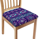 Blue And Pink Aztec Pattern Print Chair Cushion Cover