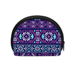 Blue And Pink Aztec Pattern Print Coin Purse