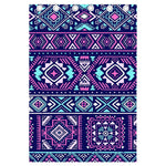 Blue And Pink Aztec Pattern Print Curtain