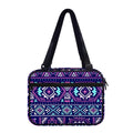 Blue And Pink Aztec Pattern Print Double Strap Bible Bag