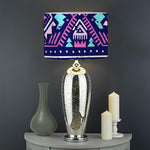 Blue And Pink Aztec Pattern Print Drum Lamp Shade