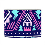 Blue And Pink Aztec Pattern Print Drum Lamp Shade