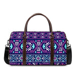 Blue And Pink Aztec Pattern Print Duffle Bag