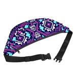Blue And Pink Aztec Pattern Print Fanny Pack