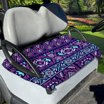 Blue And Pink Aztec Pattern Print Golf Cart Seat Cover