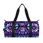 Blue And Pink Aztec Pattern Print Gym Bag