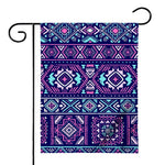 Blue And Pink Aztec Pattern Print House Flag