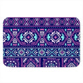 Blue And Pink Aztec Pattern Print Indoor Door Mat