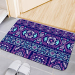 Blue And Pink Aztec Pattern Print Indoor Door Mat