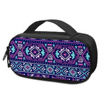 Blue And Pink Aztec Pattern Print Insulin Cooler Travel Case