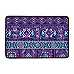 Blue And Pink Aztec Pattern Print Kitchen Mat