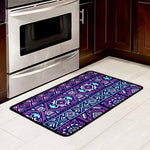 Blue And Pink Aztec Pattern Print Kitchen Mat