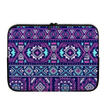 Blue And Pink Aztec Pattern Print Laptop Sleeve