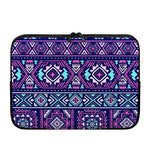 Blue And Pink Aztec Pattern Print Laptop Sleeve
