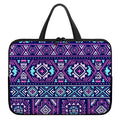 Blue And Pink Aztec Pattern Print Laptop Sleeve With Handle