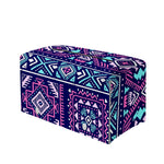 Blue And Pink Aztec Pattern Print Leather Tissue Box Cover